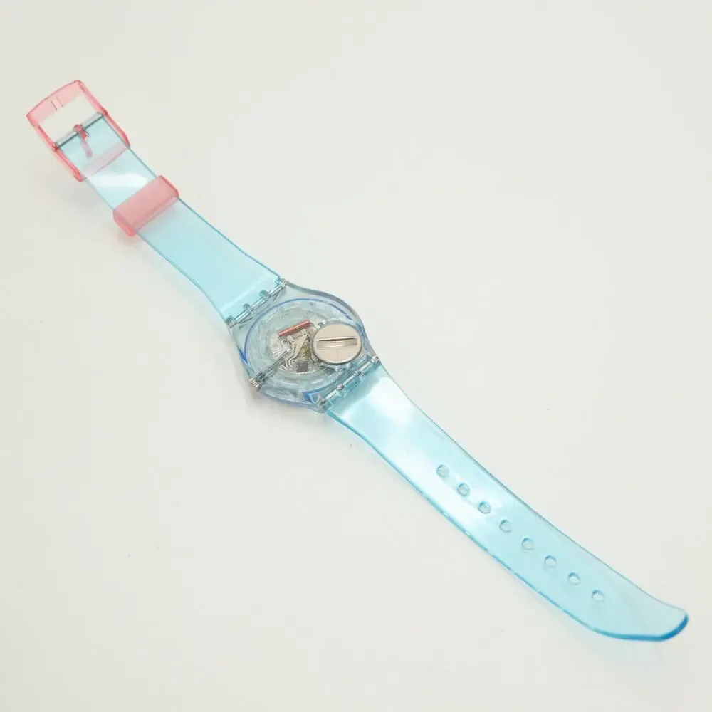 Swatch Bouquet Pour Maman Blue Pink 34mm Womens Watch Swiss Made w New Battery